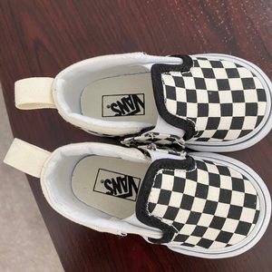 Baby boy checker vans size 4 excellent condition